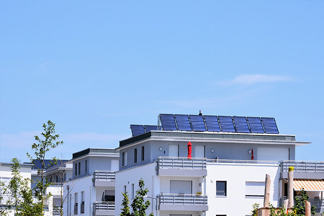 Panneaux solaires immeuble
